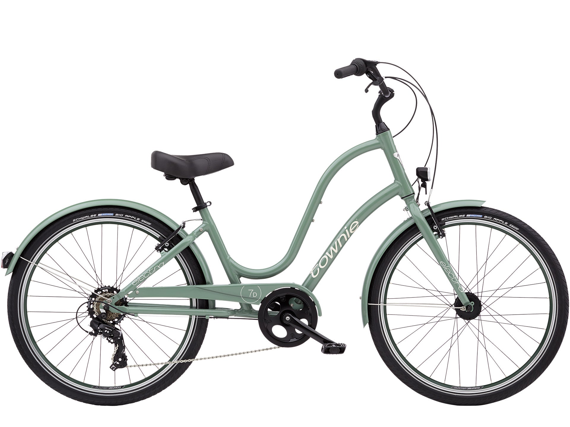 Electra Townie 7D EQ Ladies Bike with Fenders Palm Green 26