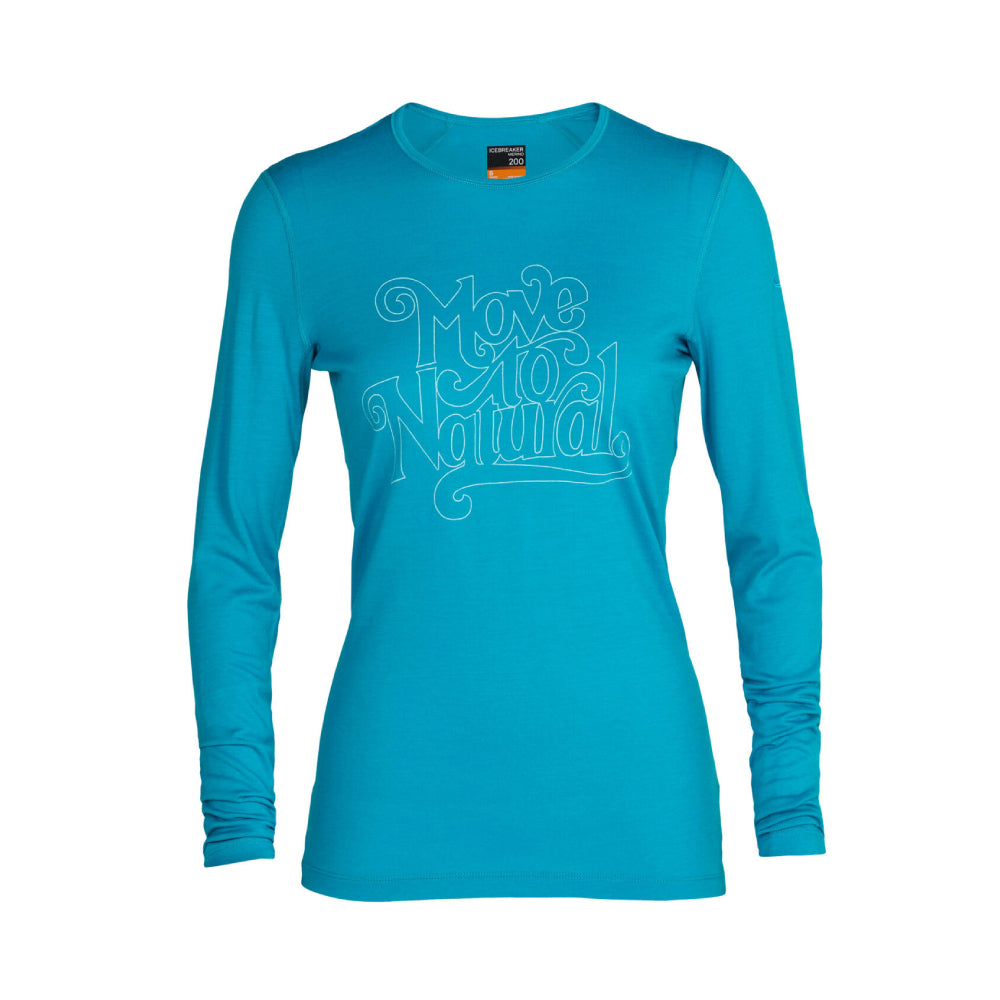 Icebreaker 200 Oasis Move to Natural Womens LS Crewe