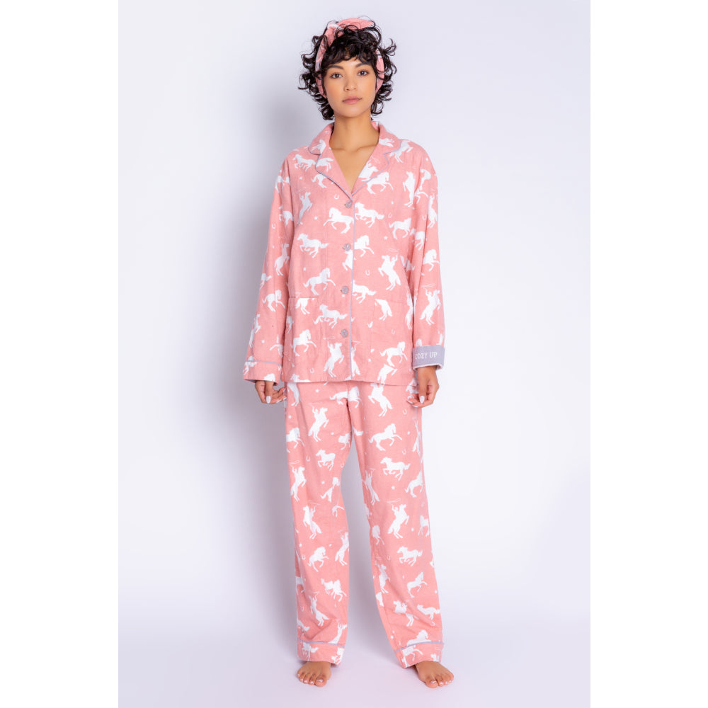 PJ Salvage Horse Womens Flannel PJ Set 2022