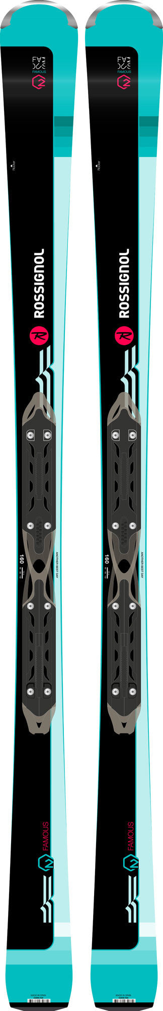 Rossignol Famous 2 Ladies Skis + Xpress W 10 B83 BK/BL Binding 2019