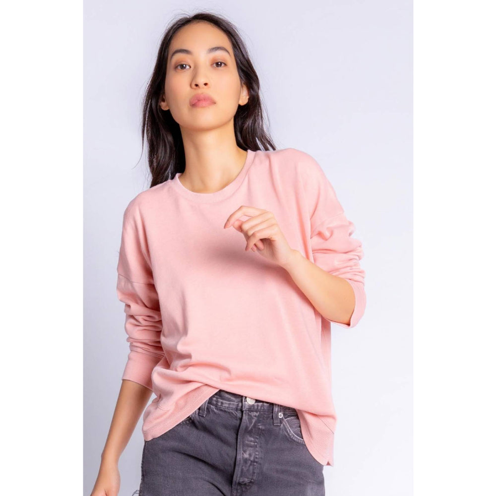 PJ Salvage Fade Away Womens Solid LS Top 2022