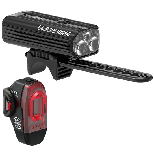 Lezyne Super Drive 1600XXL/KTV Pro Smart Loaded Light Set Black