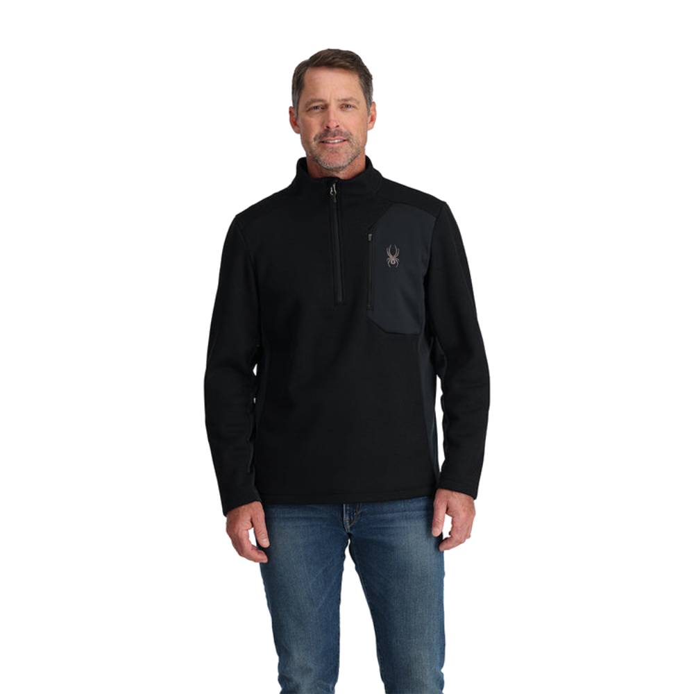 2024 Spyder Mens Bandit Half Zip Fleece Top - Electric Blue