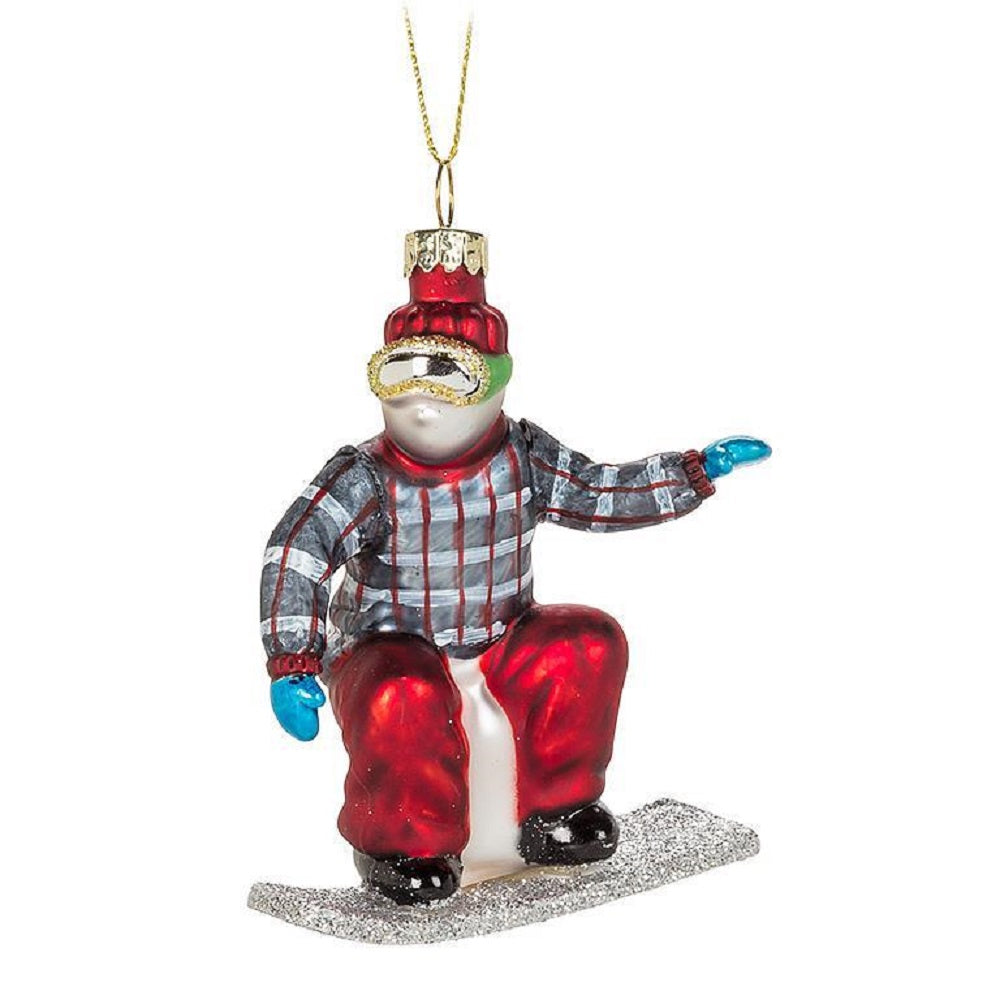 Abbott Snowboarder Ornament Red Blue One Size