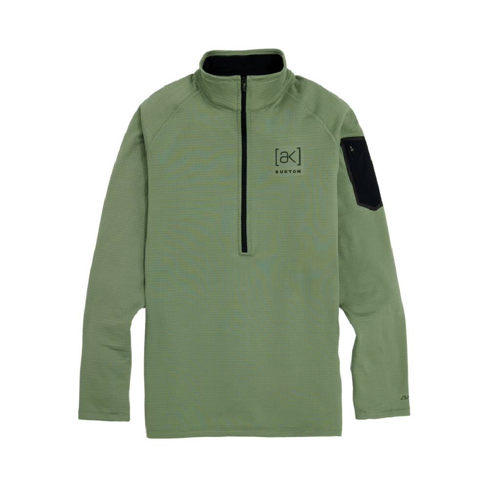 Burton AK Helium Power Grid Mens Half Zip Fleece 2024