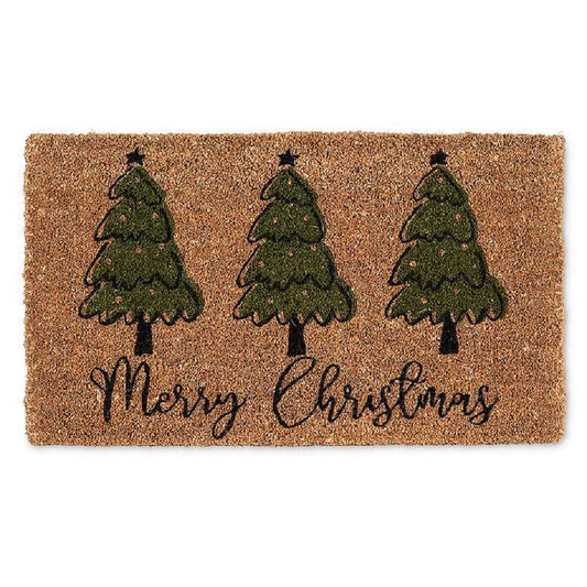 Abbott Tree Trio Merry Christmas Doormat