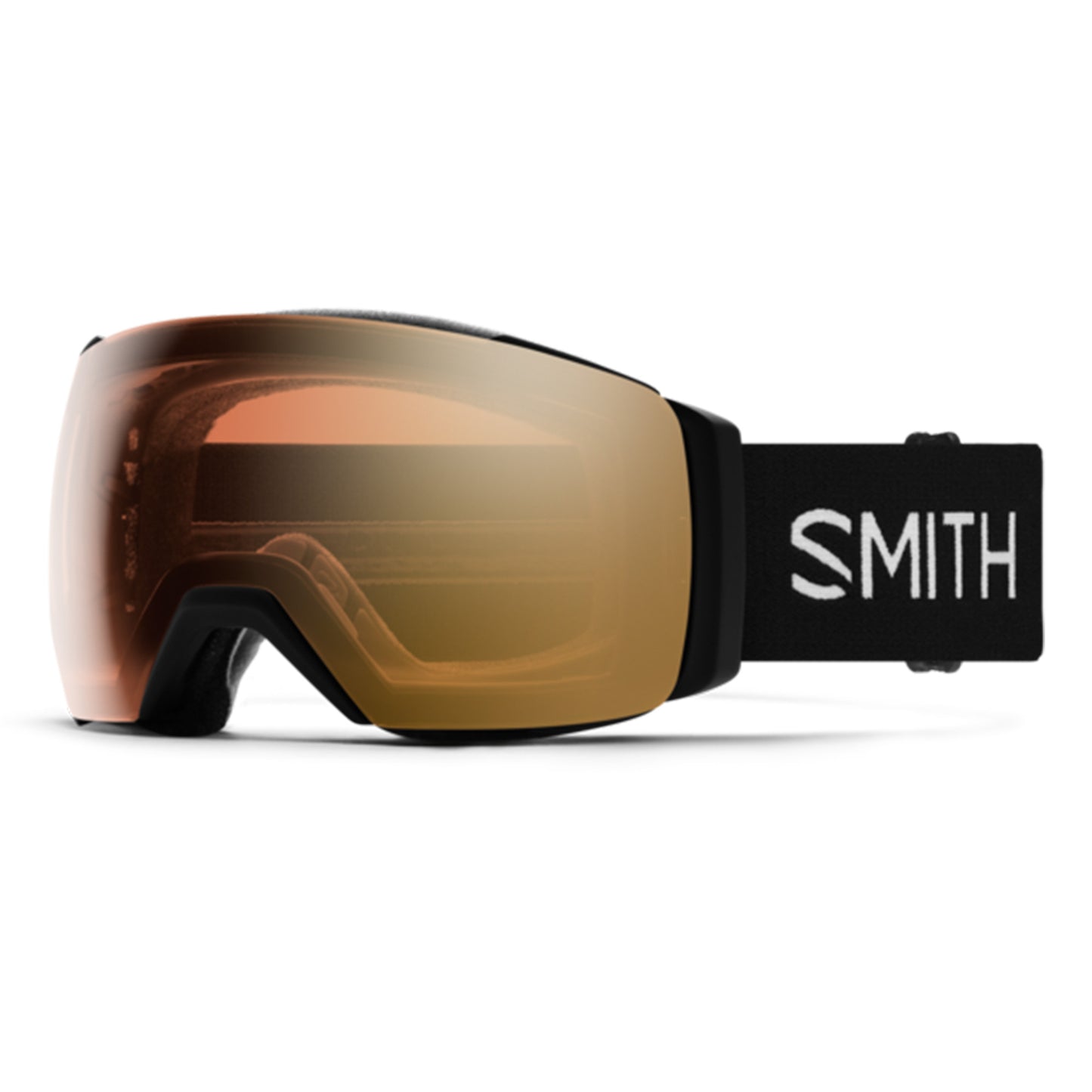 Smith IO MAG XL Low Bridge Photochromic Goggles 2025 Black | ChromaPop Pro Photochromic Gold Mirror