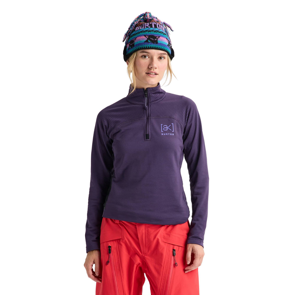 Burton AK Helium Womens Grid Fleece Quarter Zip 2027
