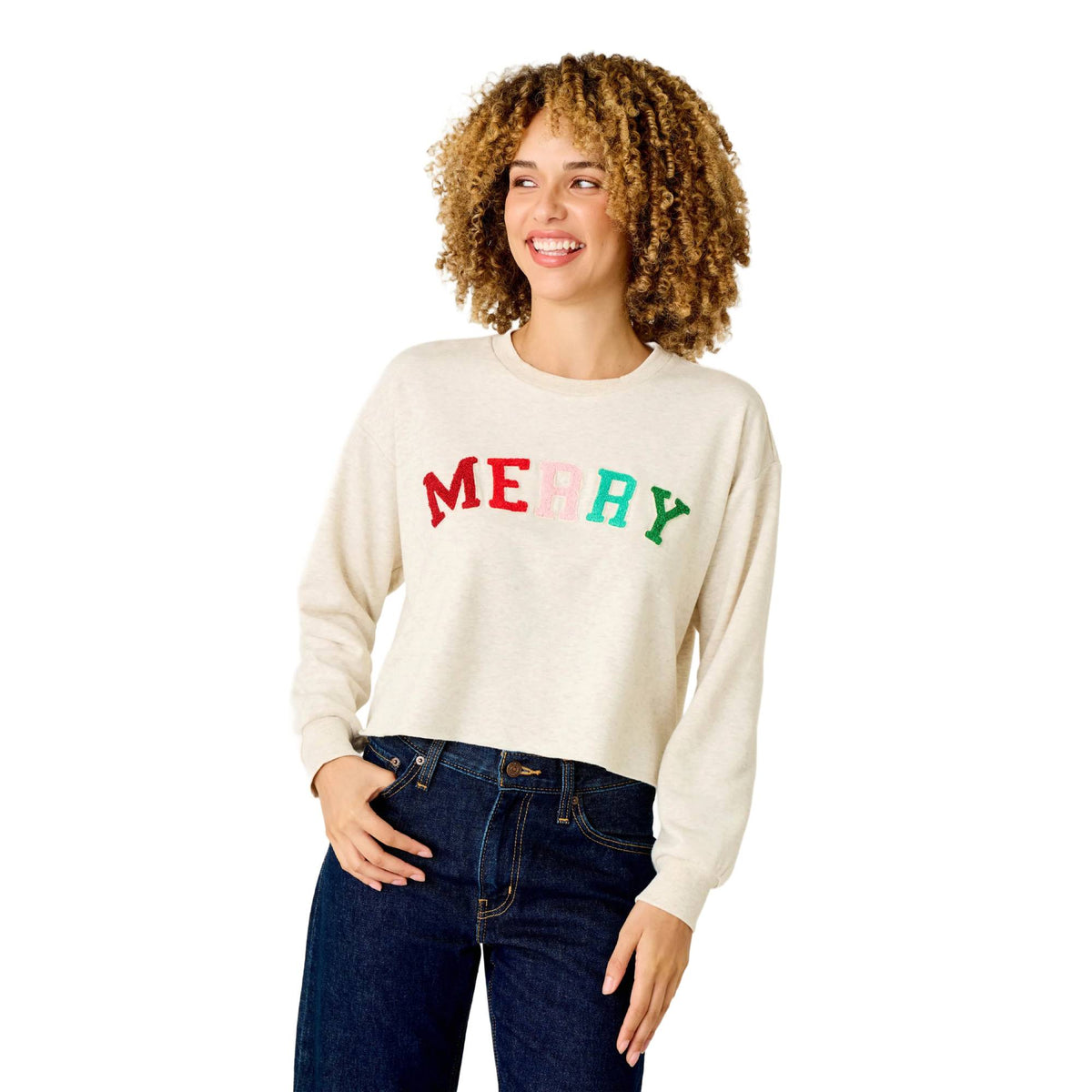 PJ Salvage Very Merry Womens Sweater 2027