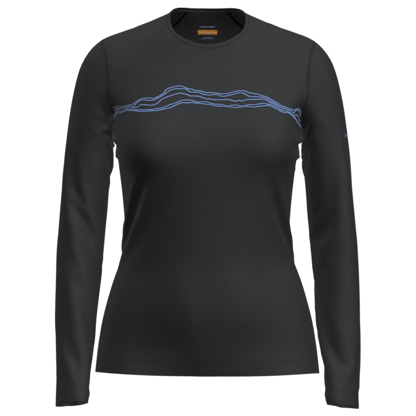 Icebreaker 200 Oasis Womens LS Crewe Mountain Pulse