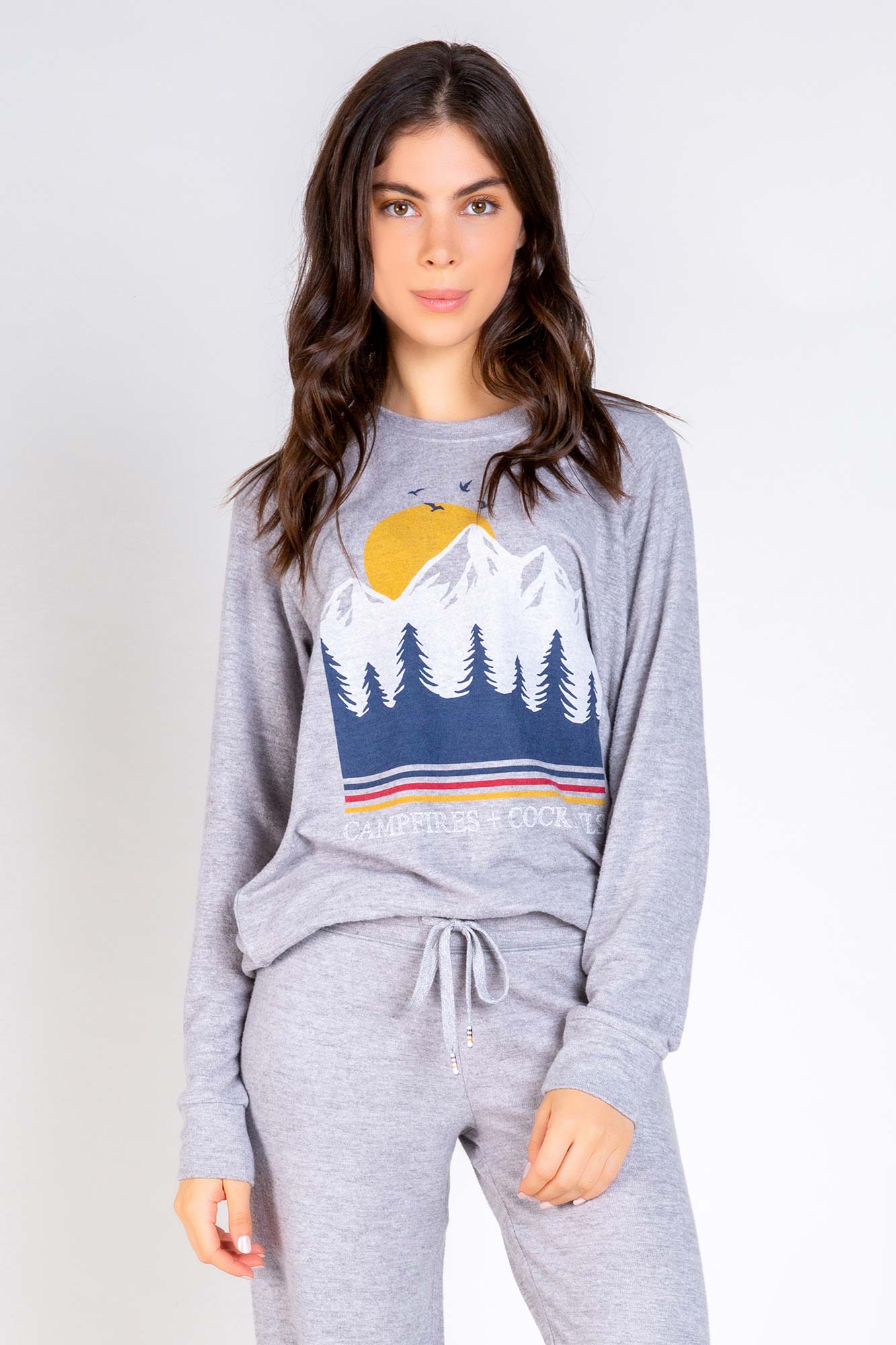 PJ Salvage Campfires Cocktails Womens Crew 2021