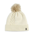 Spyder Plait Womens Pom Hat Vanilla Latte One Size