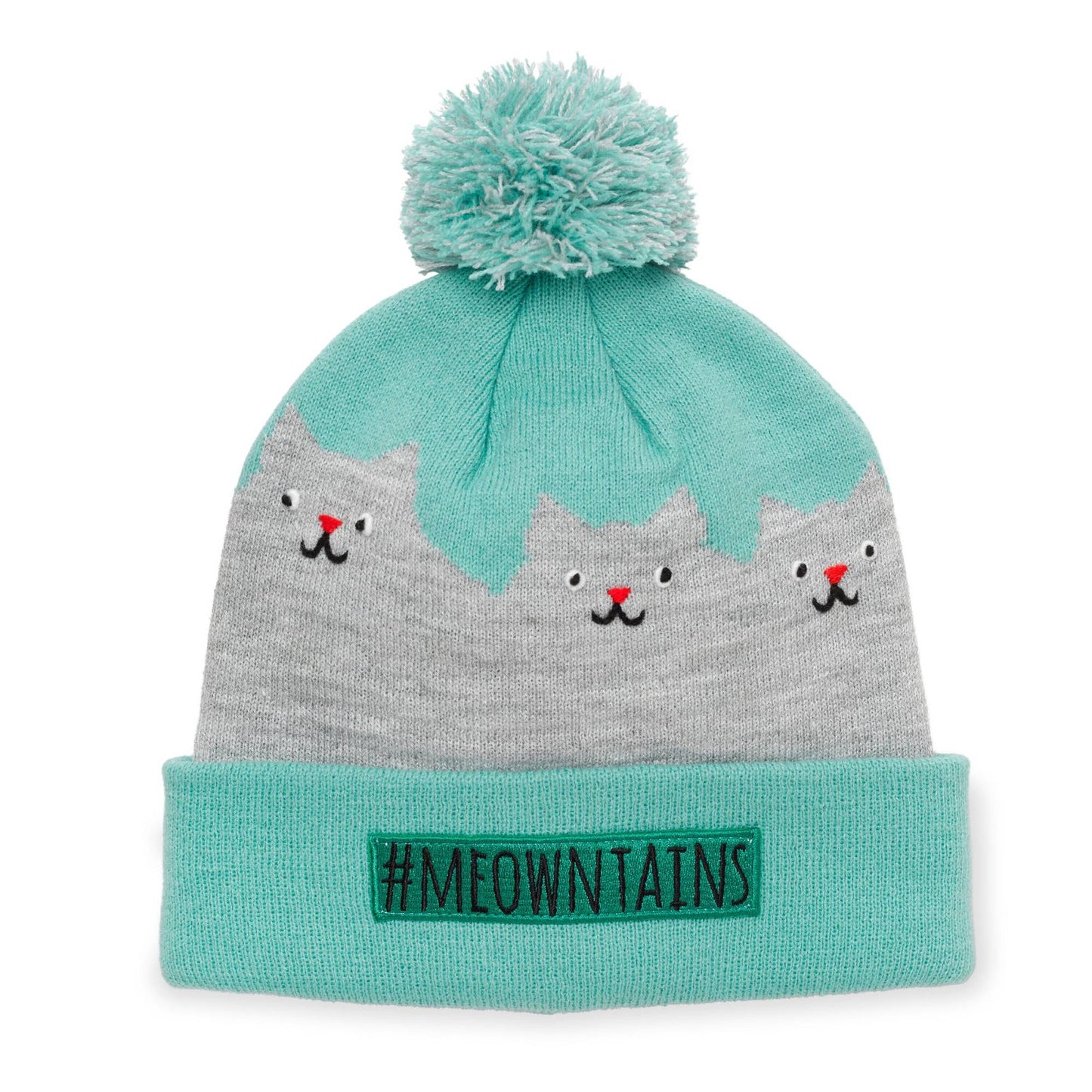 Turtle Fur Kids #Meowntains Pom Beanie