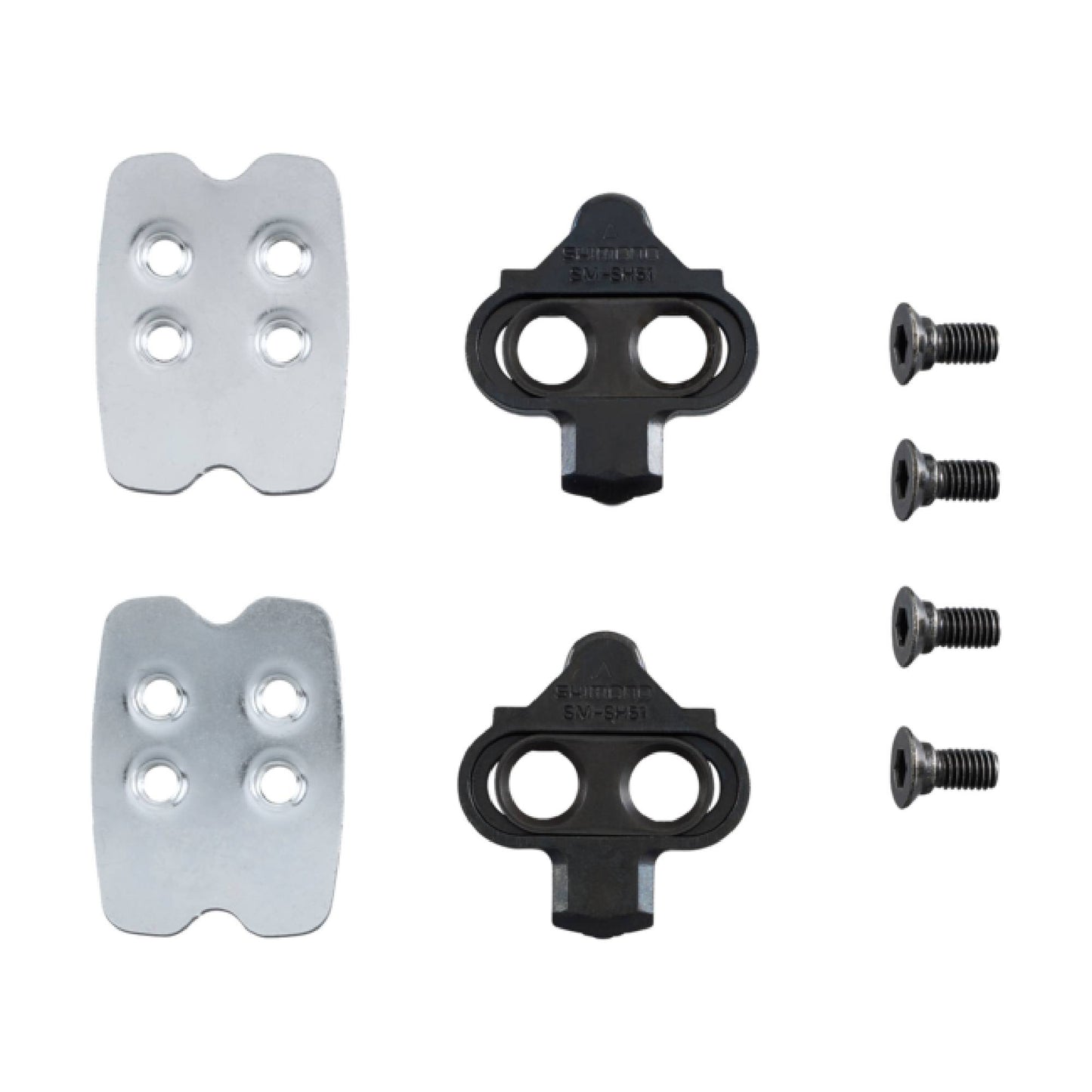 Shimano SM-SH51 SPD Cleat Set Single Release With Cleat Nut Black