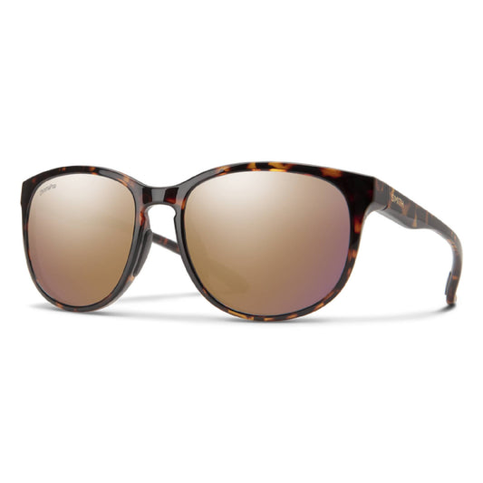 Smith Lake Shasta Sunglasses Tortoise | ChromaPop Polarized Rose Gold Mirror