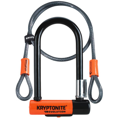 Kryptonite Evolution Mini 7 With 4' Flex Cable Lock Black 3.25" x 7"