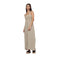 Pistache Womens Maxi Linen Bunched Top Dress 2024