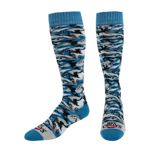 Hot Chilly's Camo Mountain Mid Vol Mens Sock