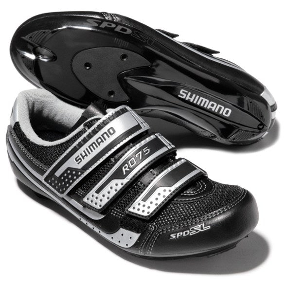 Shimano R075 Road  Mens Shoe Black/Silver 36