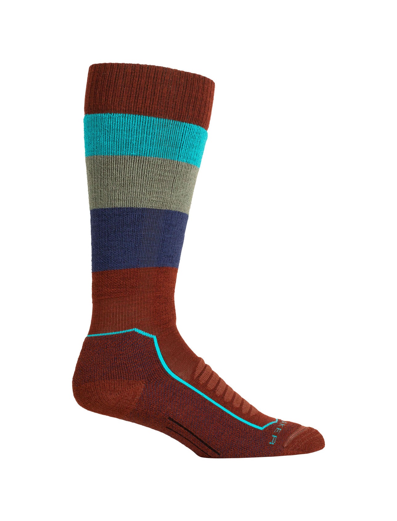 Icebreaker Ski+ Medium Wide Stripe Womens OTC Sock