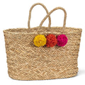 Abbott Large Tote with 3 Jumbo Pompoms