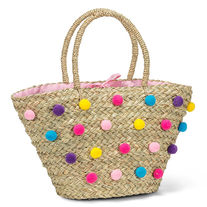 Abbott Tote with Allover Pompoms