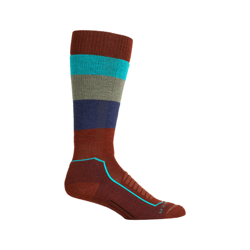 Icebreaker Ski+ Medium Wide Stripe Womens OTC Sock