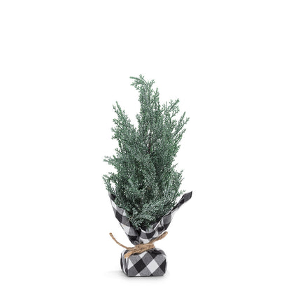 Abbott Snowy Tree with Plaid Base Green Black One Size