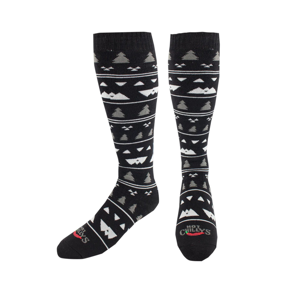 Hot Chilly's Black Echo Mens Sock