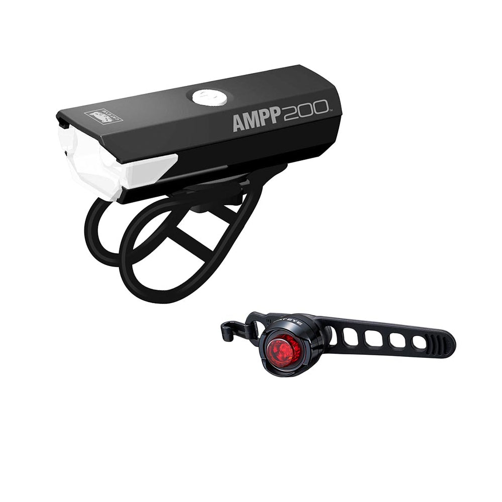 CatEye AMPP 200 & ORB Rechargeable Light Set Black