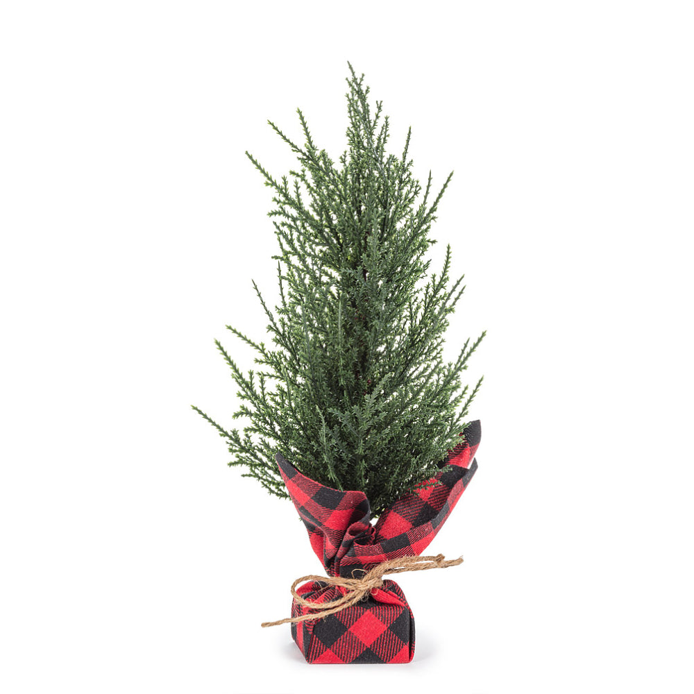 Abbott Tree with Plaid Base Green One Size