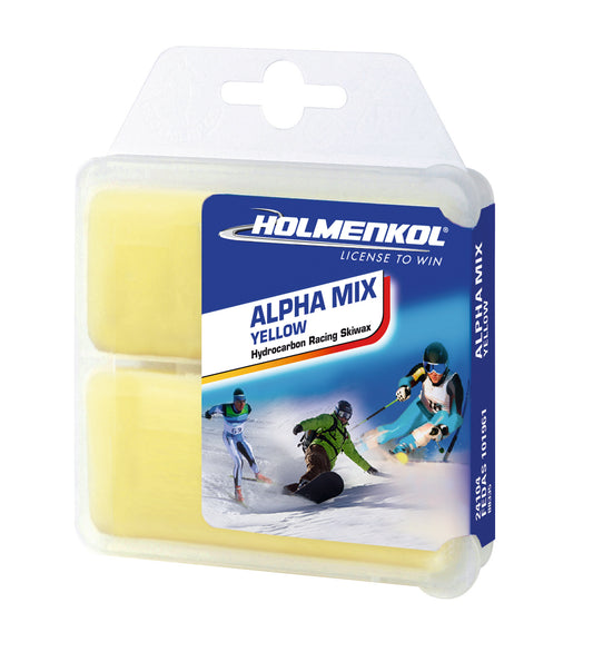 Holmenkol Alpha Mix 0degC to -4degC Wax Yellow 2x35g