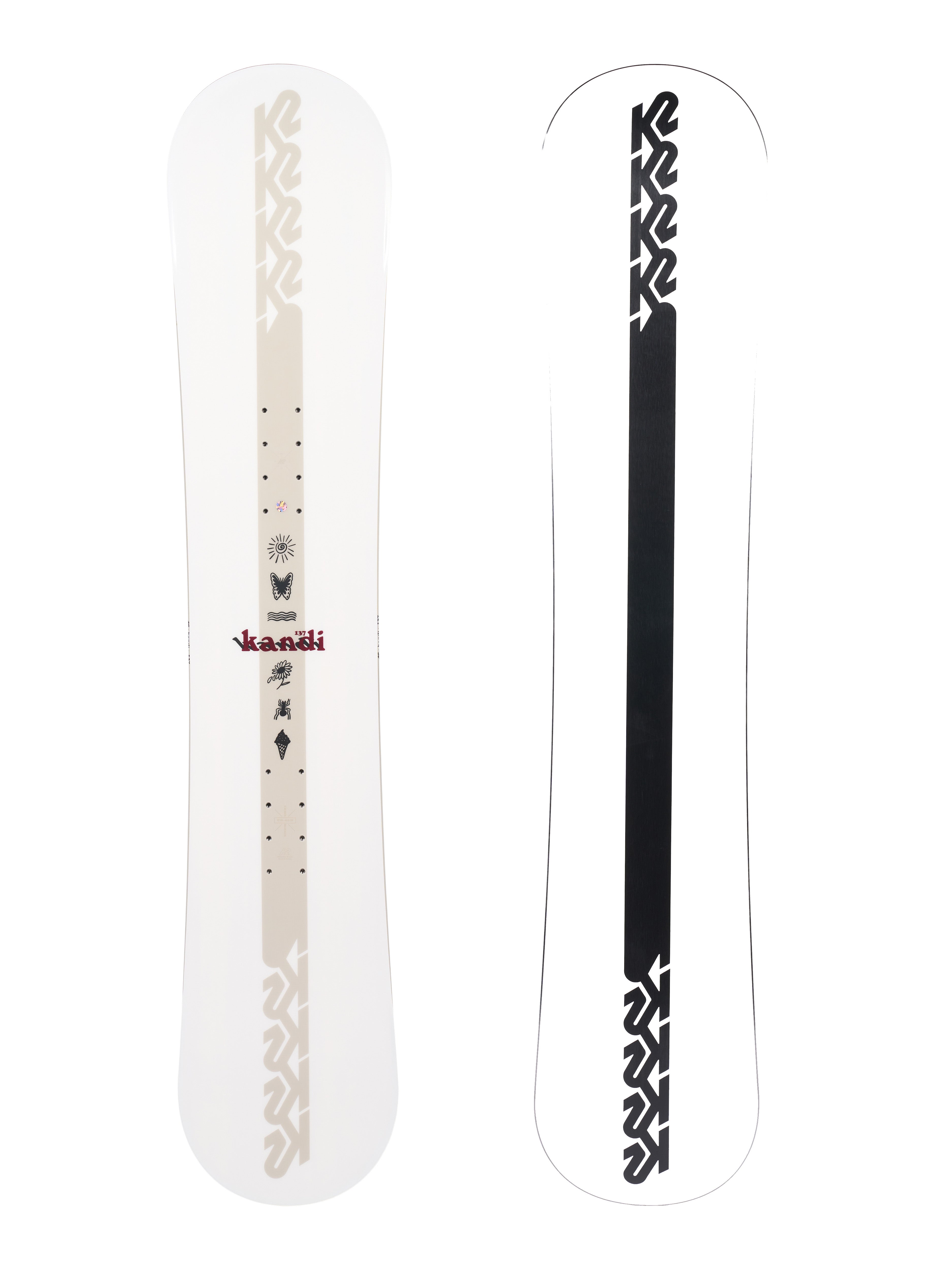 k2 137cm skis Snowboard For Kids Beginners K2 Kandi Kid's All-Mountain Snowboard, 137cm  MY26 K2 Snowboard Bindings
