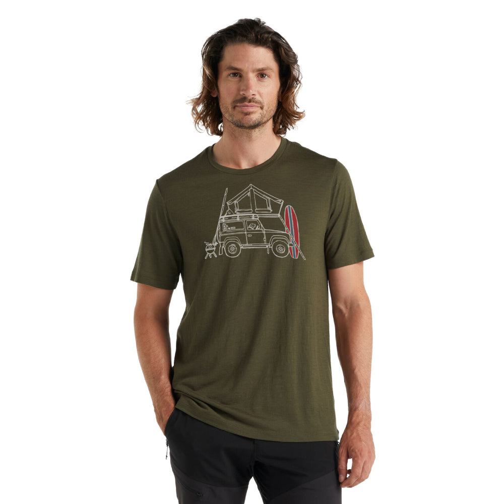 Icebreaker Tech Lite II Surfspot Camper Mens SS Tee