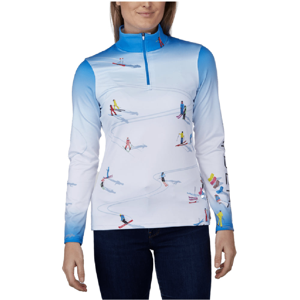 Spyder Birds Eye Womens Zip Turtleneck 2023