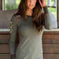 Alp N Rock Ladies Flora Reverse Crew S Moss Green W16