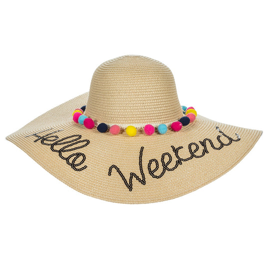 Abbott Hello Weekend Womens Sun Hat Natural Multi One Size