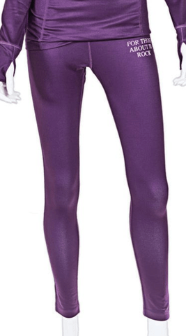 Bula Womens Purple Elastic Waist Base Layer Mid Rise Thermal Pants Size  Small