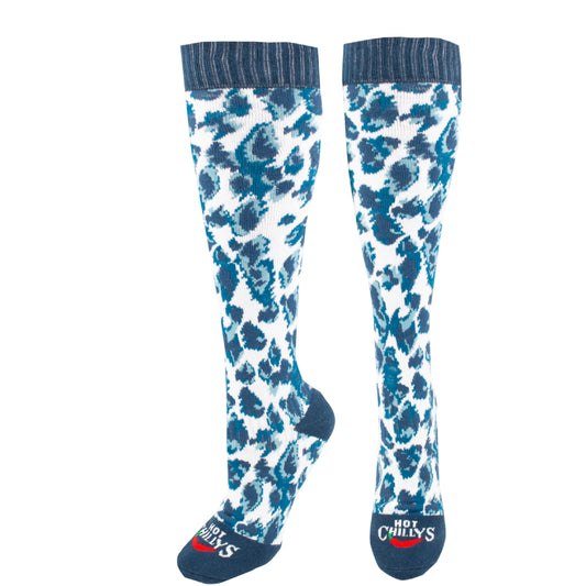 Hot Chilly's Blue Painted Animal Womens Sock