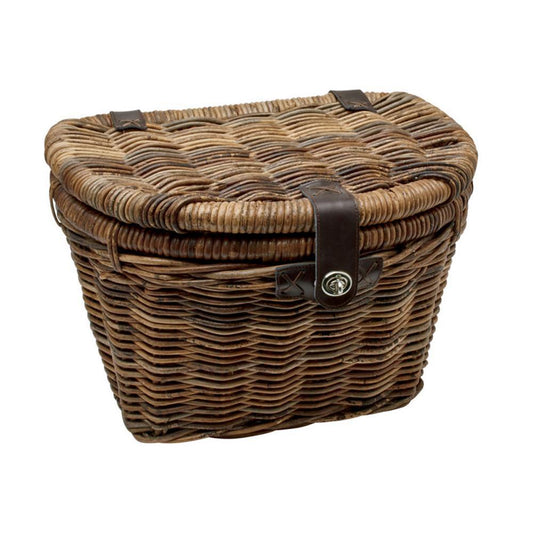 Electra Rattan Woven Basket With Lid