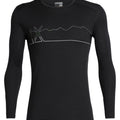 Icebreaker 200 Oasis Mens LS Crewe Single Line 2020