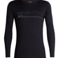 Icebreaker 200 Oasis Raglan Single Line Ski Mens Long Sleeve Crewe 2019
