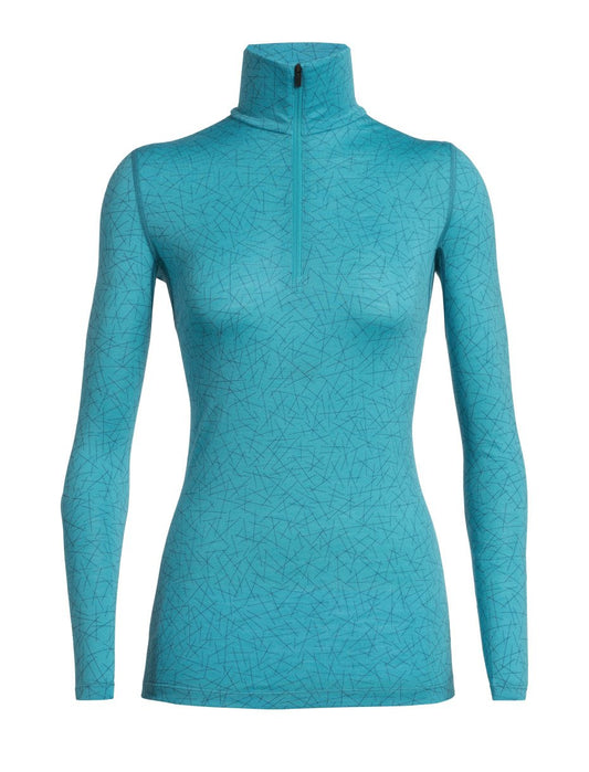 Icebreaker 200 Oasis Sky Paths Ladies LS Half Zip 2020