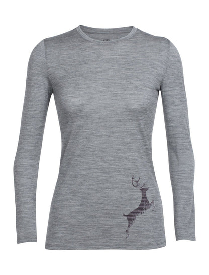 Icebreaker Tech Lite Leap Long Sleeve Ladies Crewe 2018