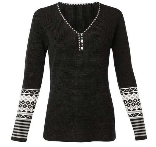 Krimson Klover Ponderosa Ladies Henley Sweater 2019