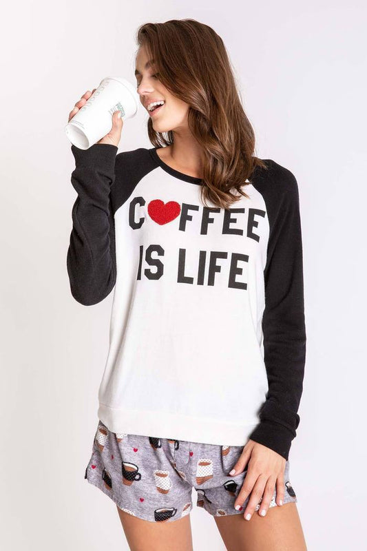 PJ Salvage Coffee Is Life Ladies Top 2020