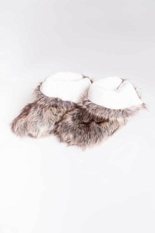 PJ Salvage Ladies Faux Fur Trim Slipper 2020