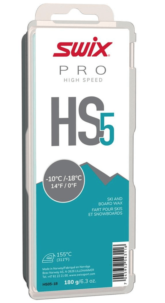 Swix HS5 -10c to -18c Wax Turquoise 180g