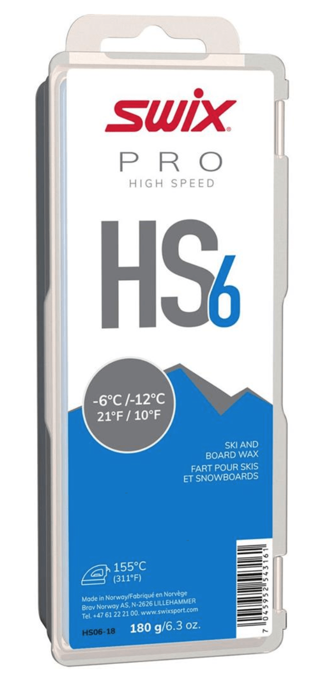 Swix HS6 -6c to -12c Wax Blue 180g