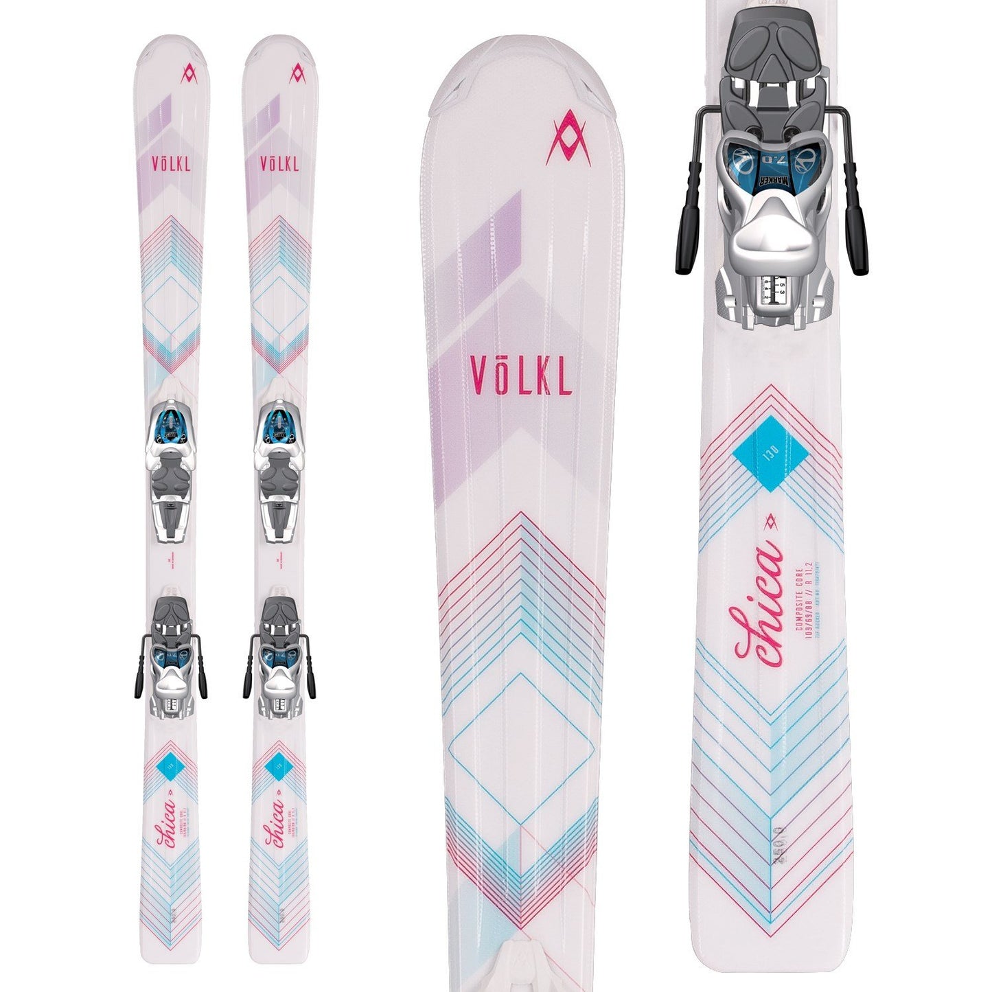 Volkl Chica w 3Motion 7.0 Junior Ski 2017